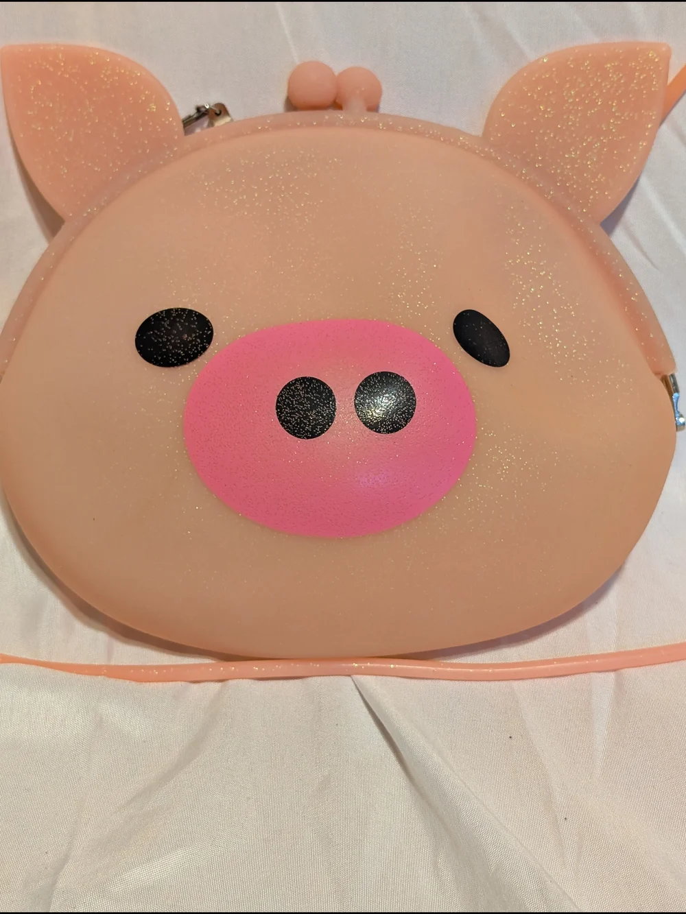 Kids Pink Pig Crossbody Bag